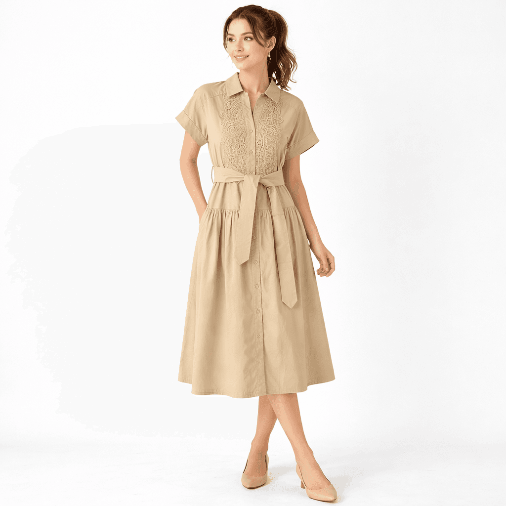 Front Lace Belt Dress