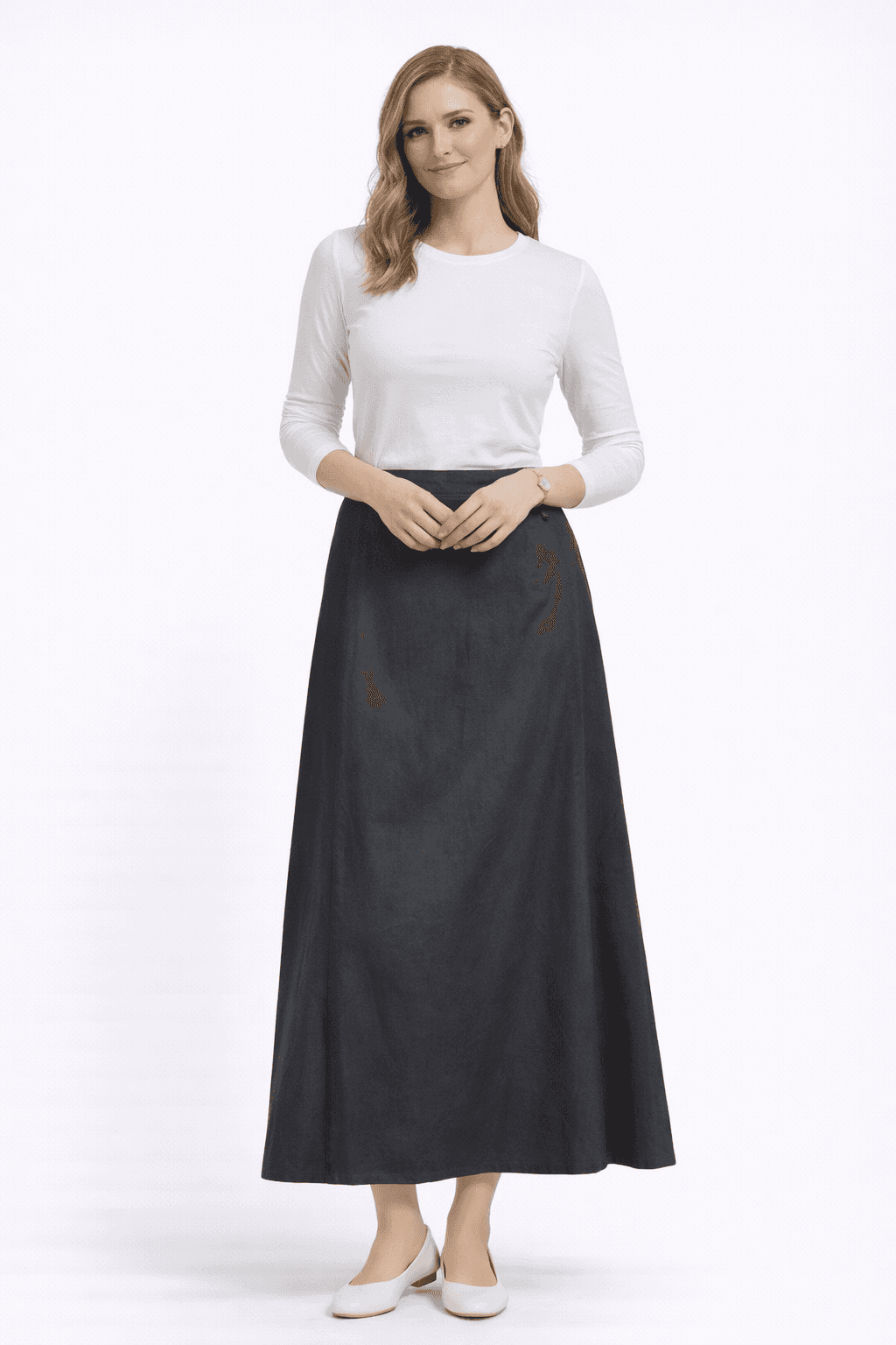 Cotton Flared Circle Skirt