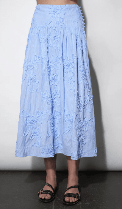 Aurora Midi Embroidered Skirt