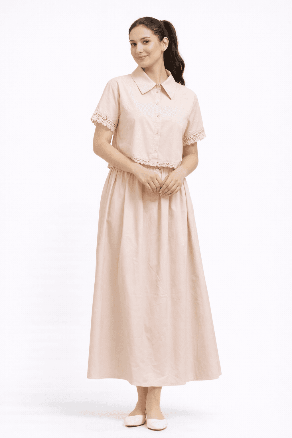 Peach Lace 2 Piece Set