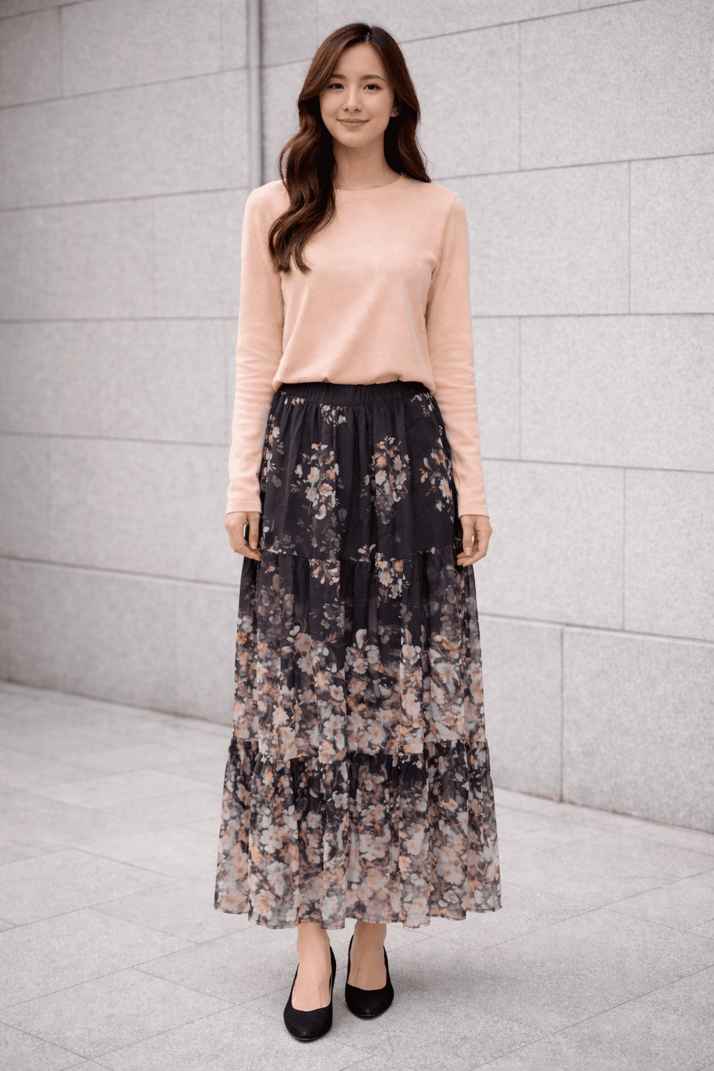 Chiffon Tiered Skirt