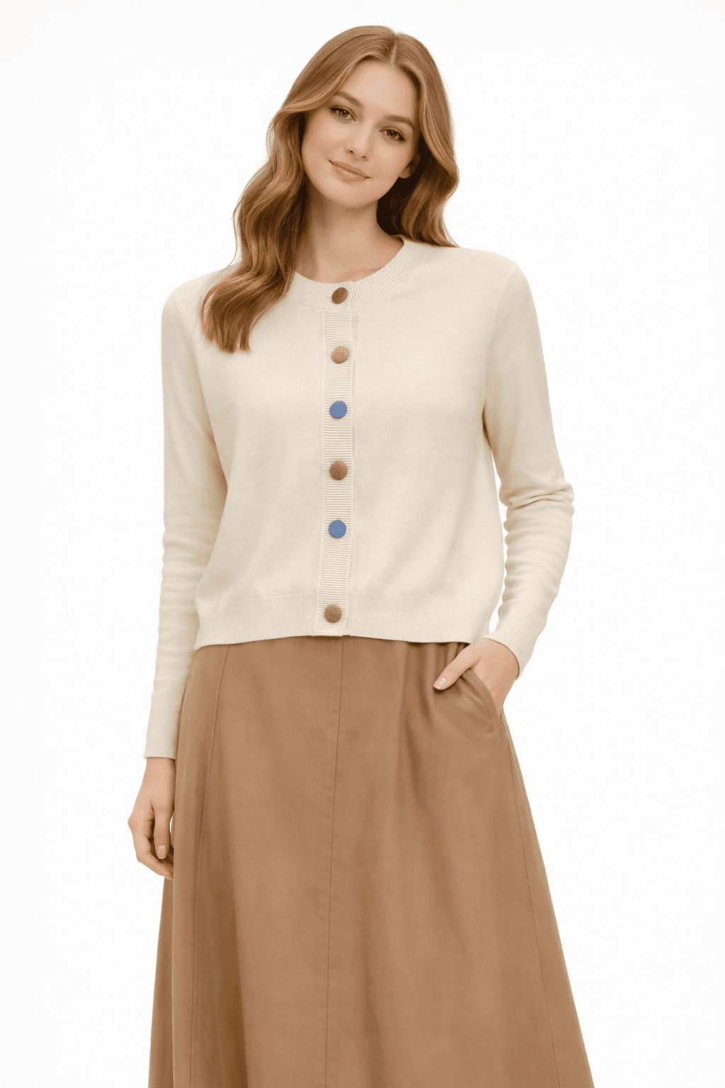 Colorful Button Up Cardigan