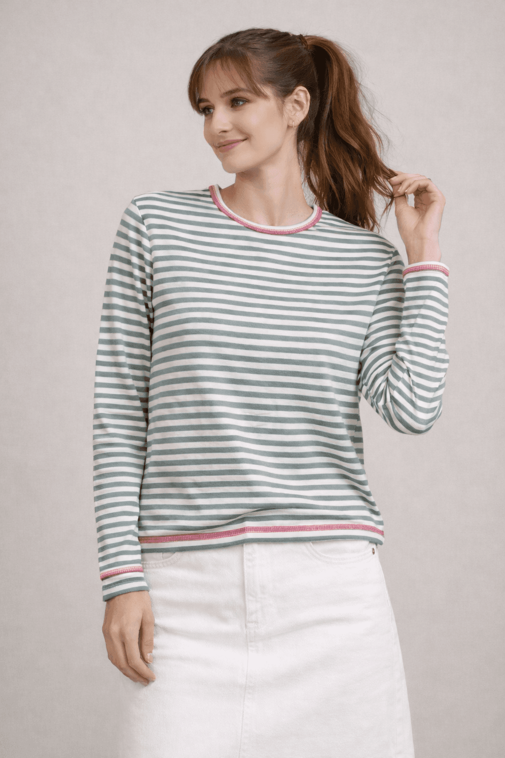 Stripped Drop Shoulder Tee