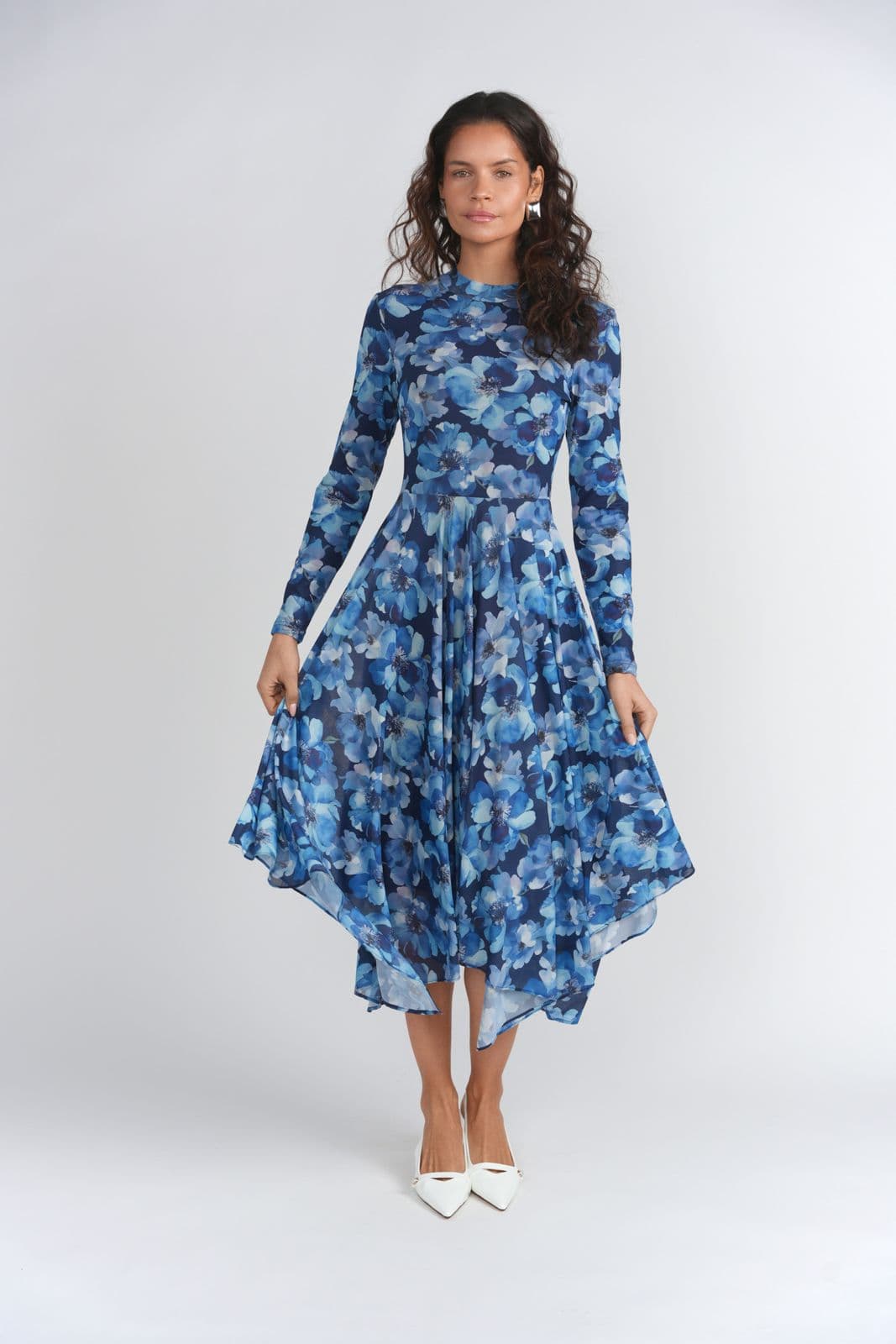 Hanker-chief Mesh Dress