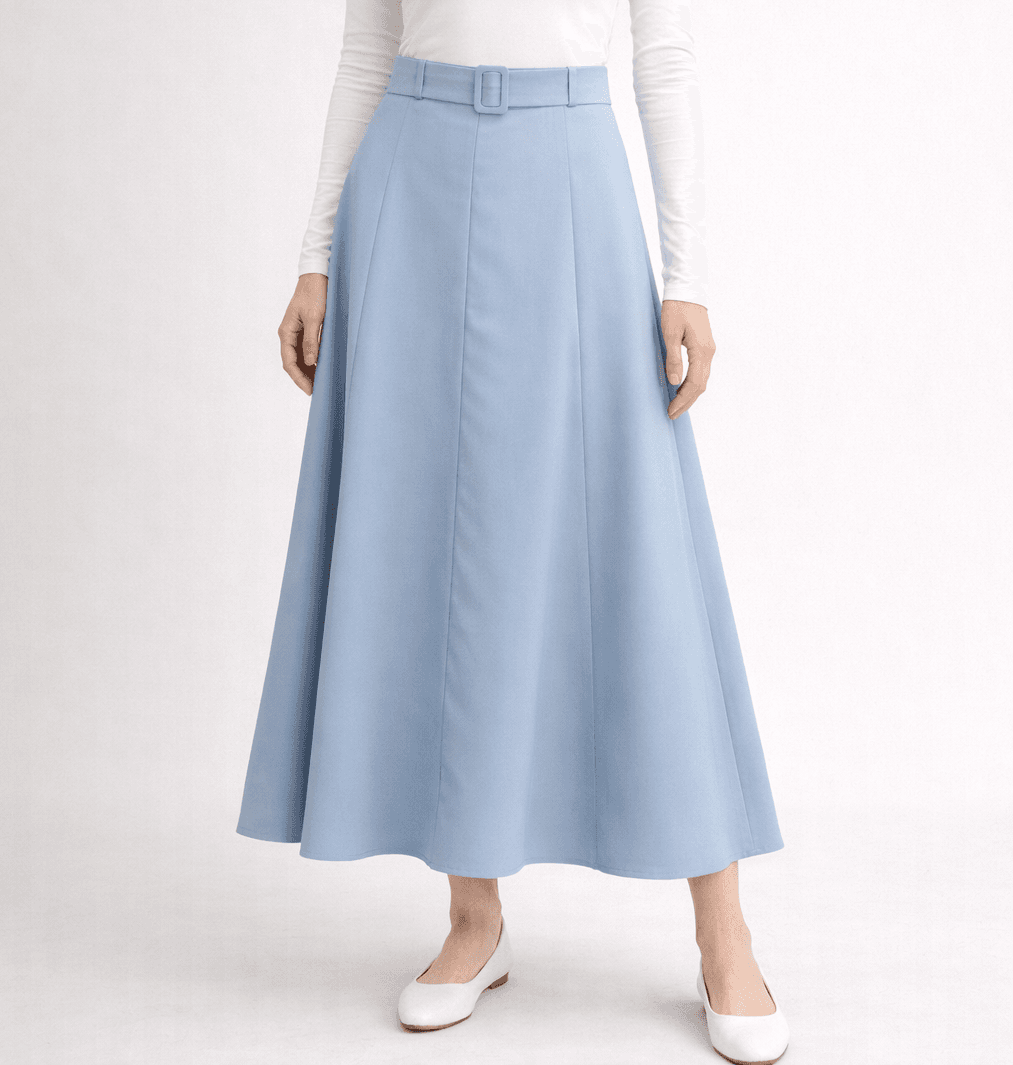 Structured A-line Skirt