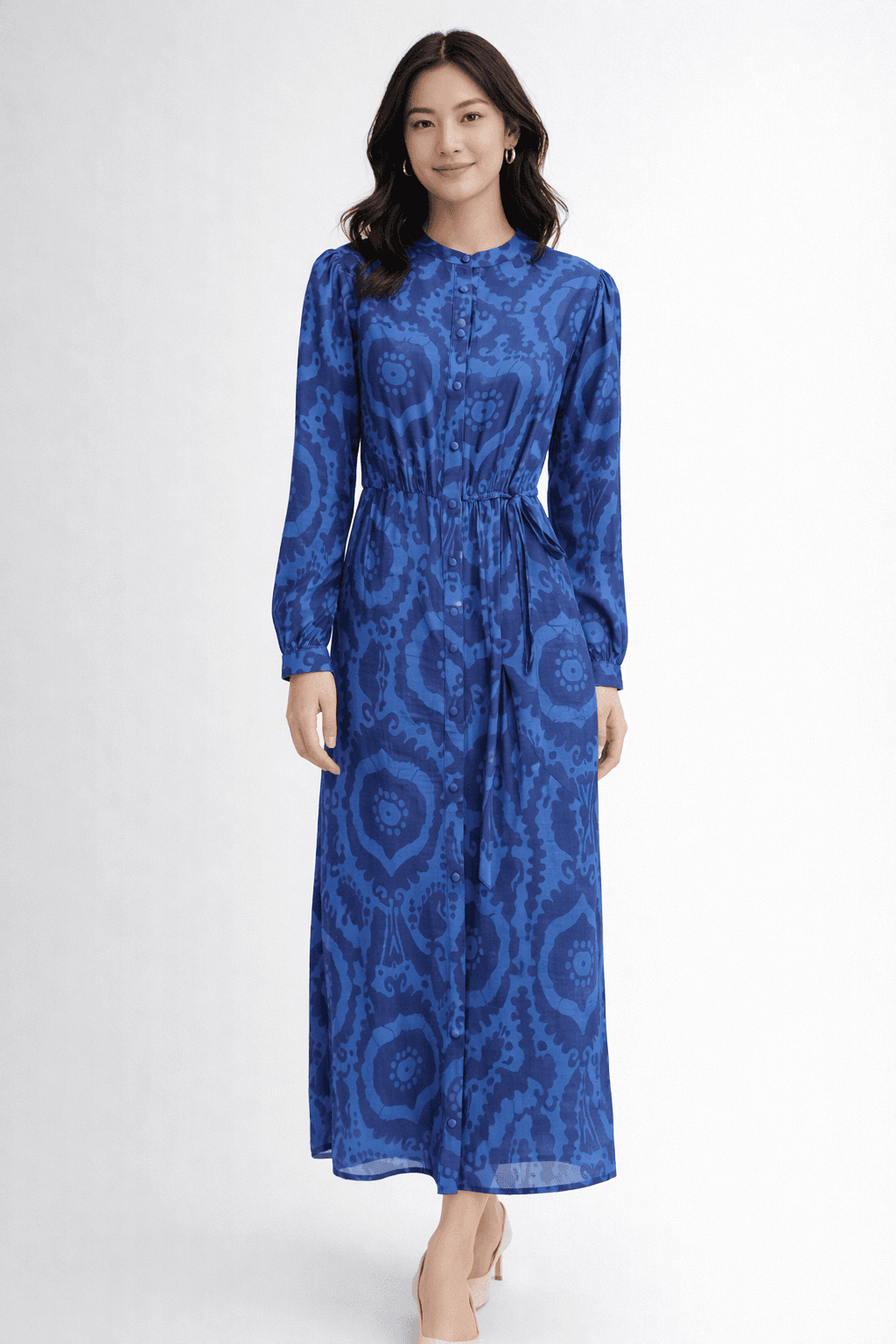 Elegant Flair Belt Dress