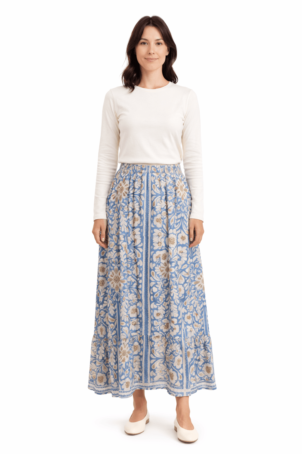 Amelia Tiered Midi Skirt