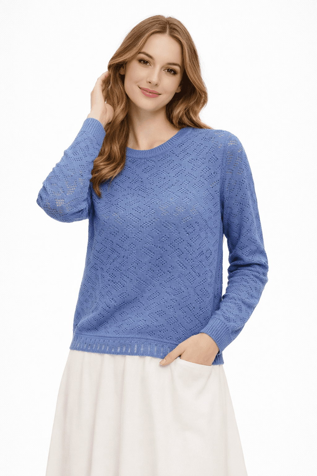 Scalloped Neck Sweater