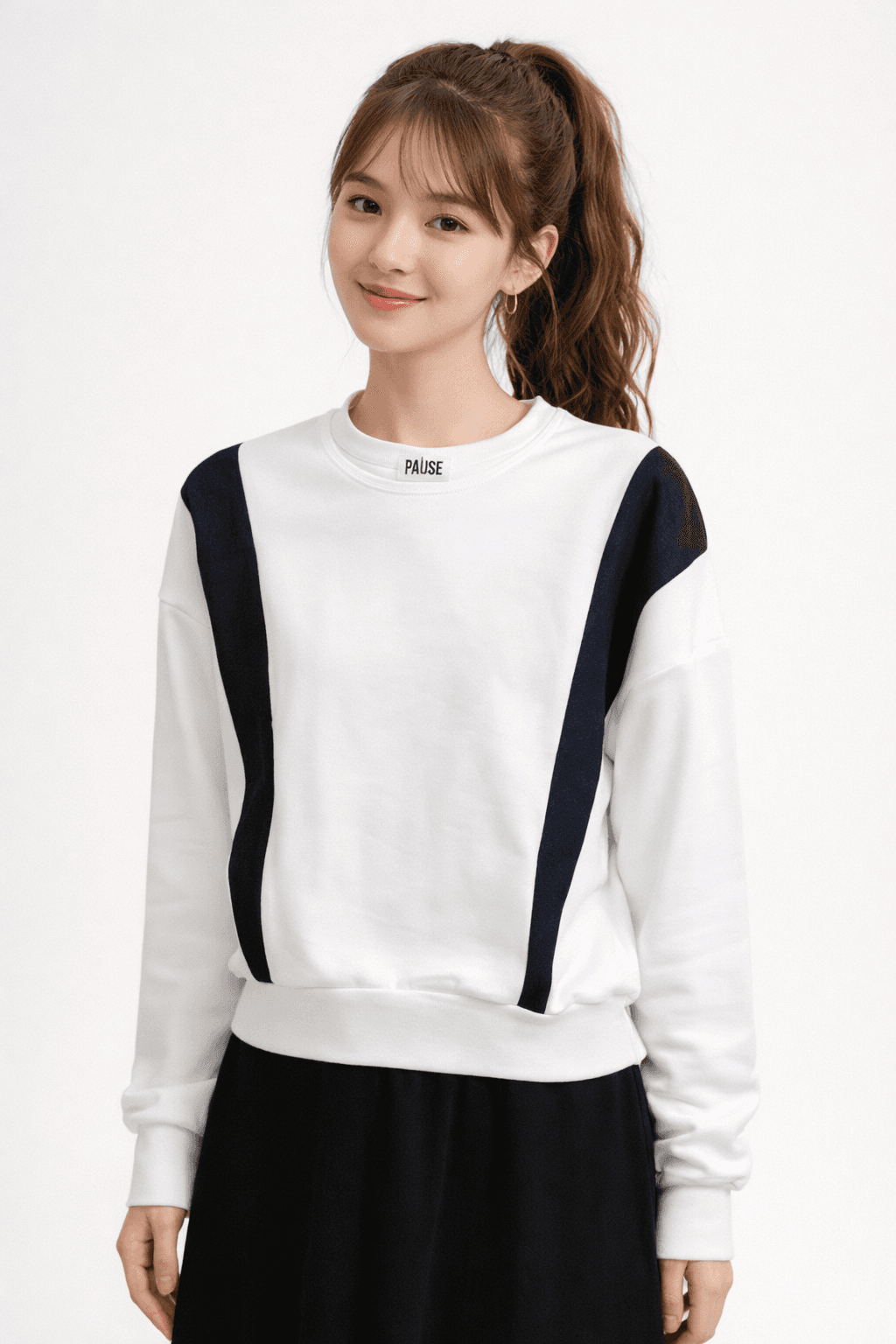 Denim Inlay Sweatshirt